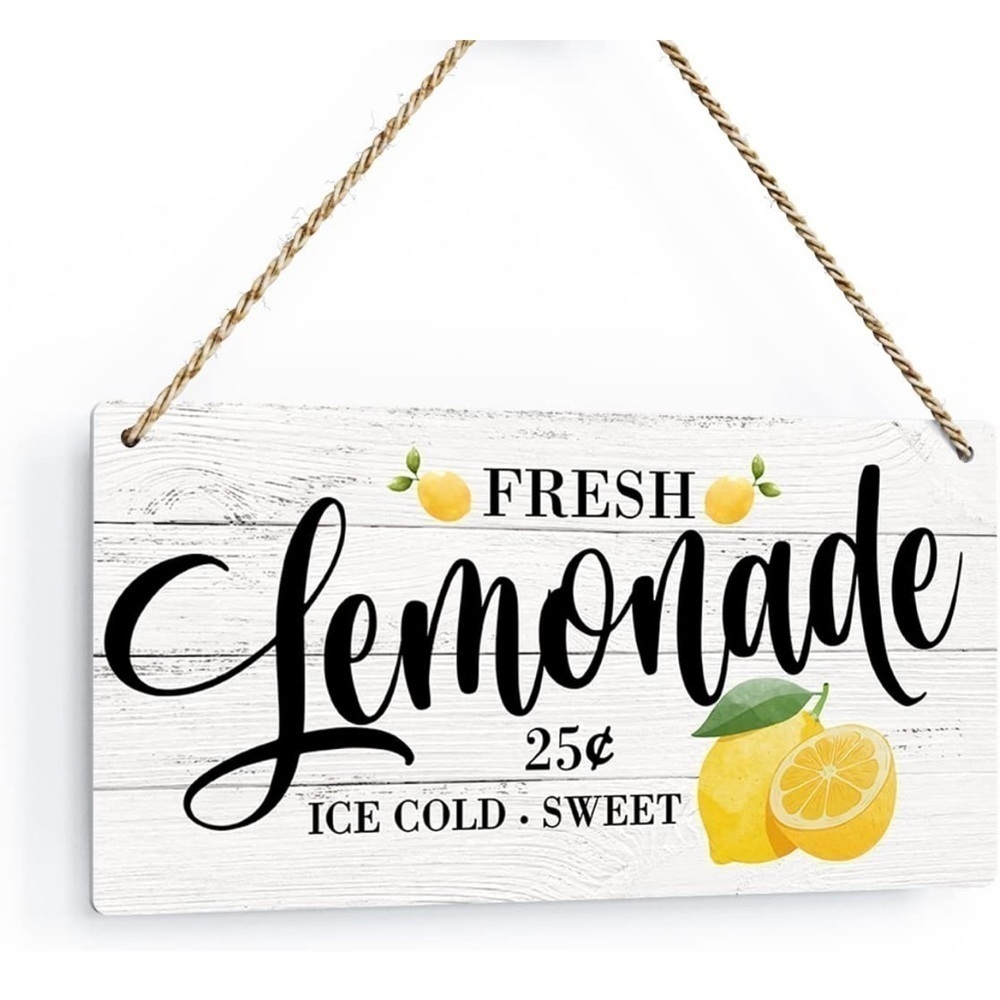 Rustic Lemonade Wood Hanging Sign - BRAND NEW - SEALED